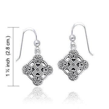 Celtic Clonmacnoise Cross Silver Earrings TER470 - Jewelry